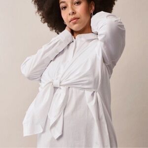 Boob Design Women’s The Duo Shirtdress (Maternity) In White Blouse Business M/L